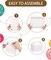 48 Pack White Party Favor Treat Boxes, 6x3.5x3.5 Inches Gable Gift Boxes with Handles for Birthday, Wedding, Baby Shower